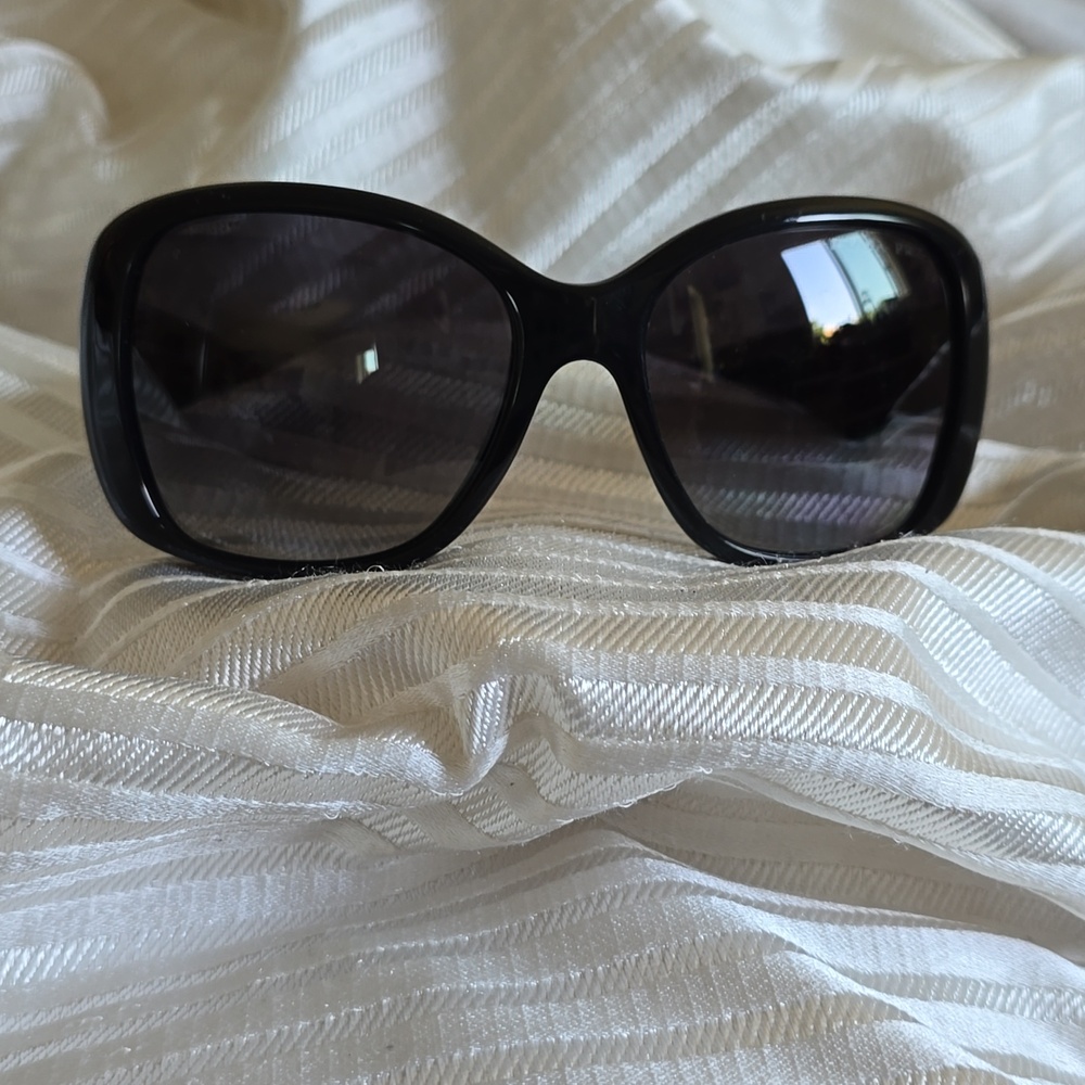 Prada Black Plastic Gradient Tint Polarized Sunglasses-SPR32P